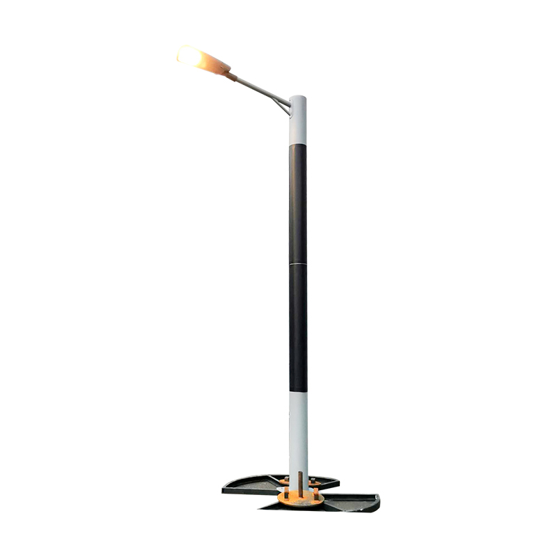 DDK-SSPL-2000 Cylinder słupa słonecznego z pojedynczym/podwójnym ramieniem i ulicznymi lampami LED